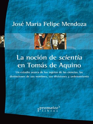 cover image of La noción de scientia en Tomás de Aquino